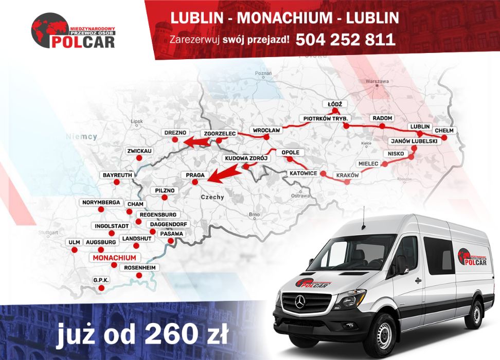 Przewóz osób Monachium Niemcy Czechy Busy do Niemiec