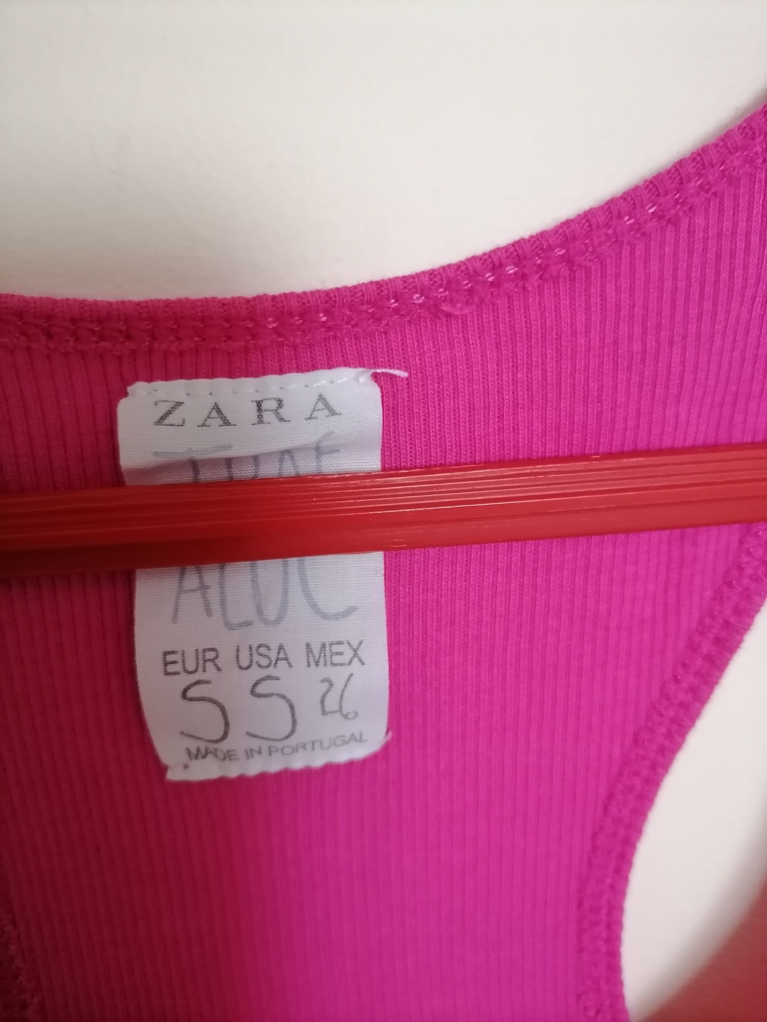 Bluzeczki bez rękawów top Zara, Orsay- fuksja S-ki - 2 szt.