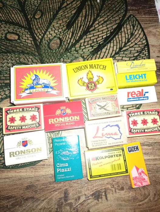 Sprzedam zestaw zapałek z pudełkami kolekcjonerskie