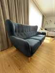 Sofa uszak 3-osobowa ciemnoniebieska KELSO