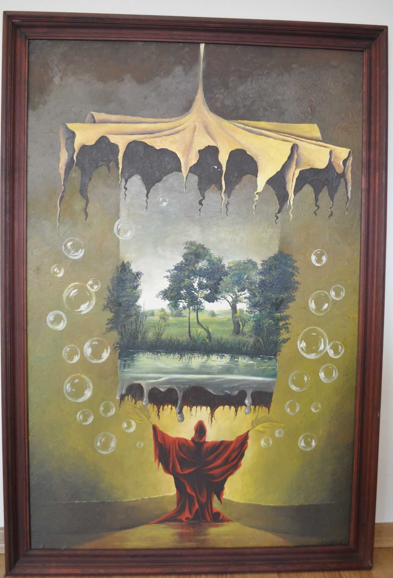 Obraz Ryszarda Rosińskiego (fantasy, surrealizm) olej, płótno