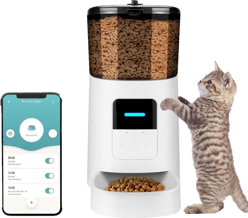 Automat do karmienia KOTA , PSA z tworzywa sztucznego czarny 6 l