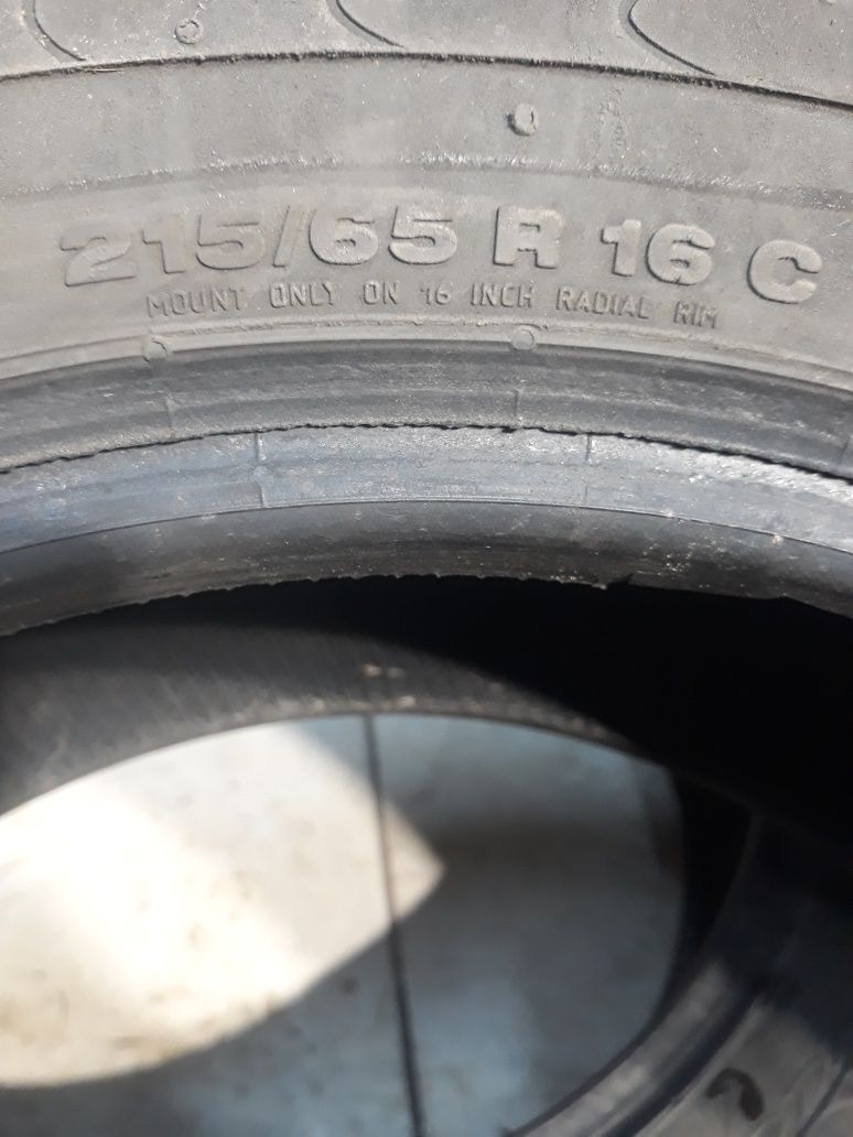 2 Opony letnie 215/65r16C CONTINENTAL 2017r 6.8mm