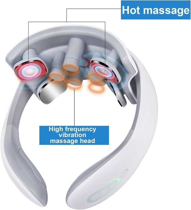 Masażer na szyję, 6 trybów pulsacji, elektryczny masażer do relaksacji