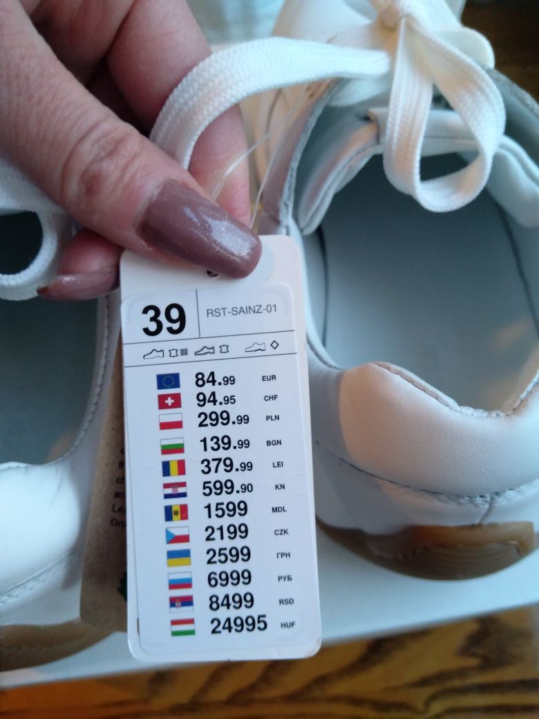 Buty skórzane Gino Rossi sport sneakersy 39 nowe