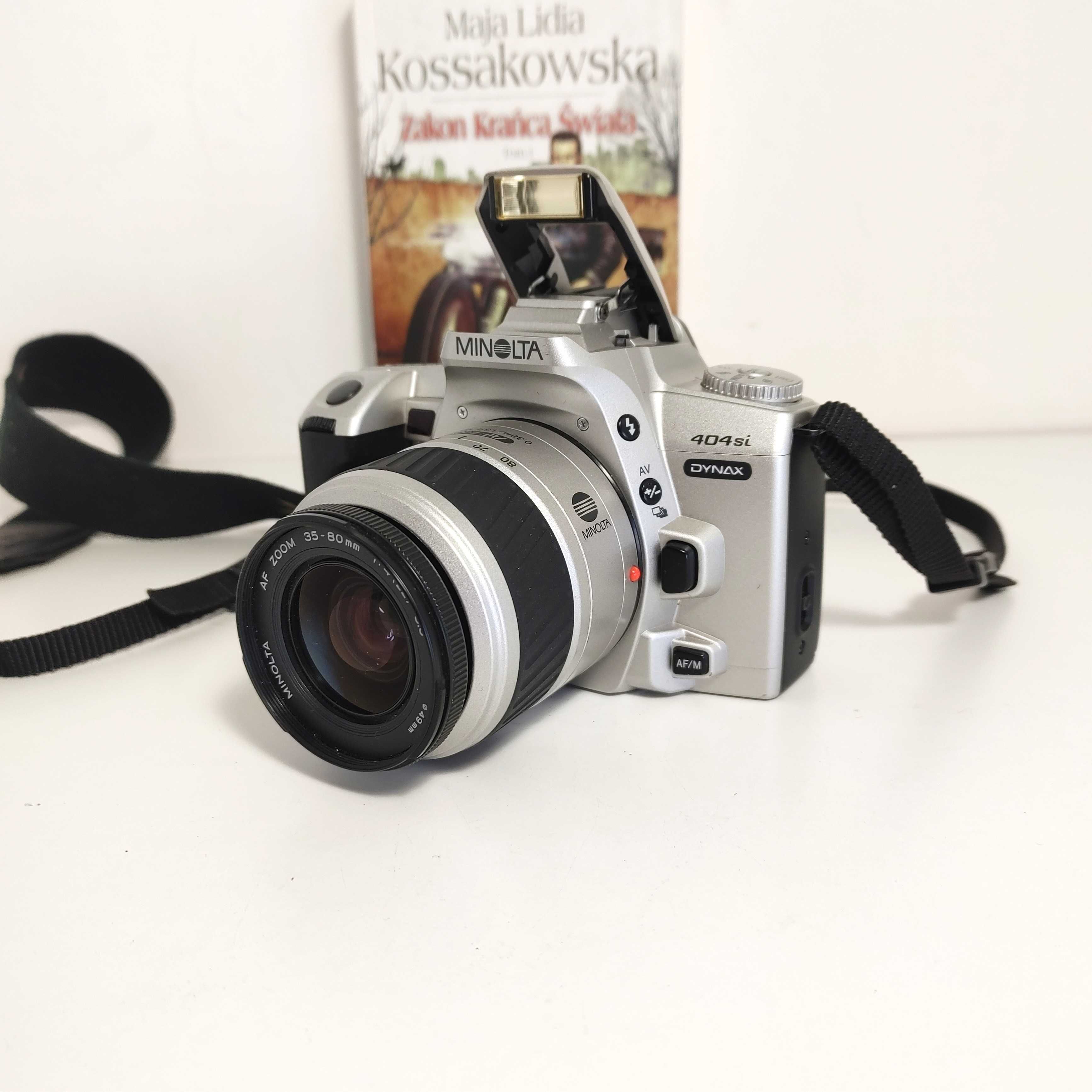 Ładna lustrzanka analogowa na początek Minolta Dynax 404si z 35-80mm
