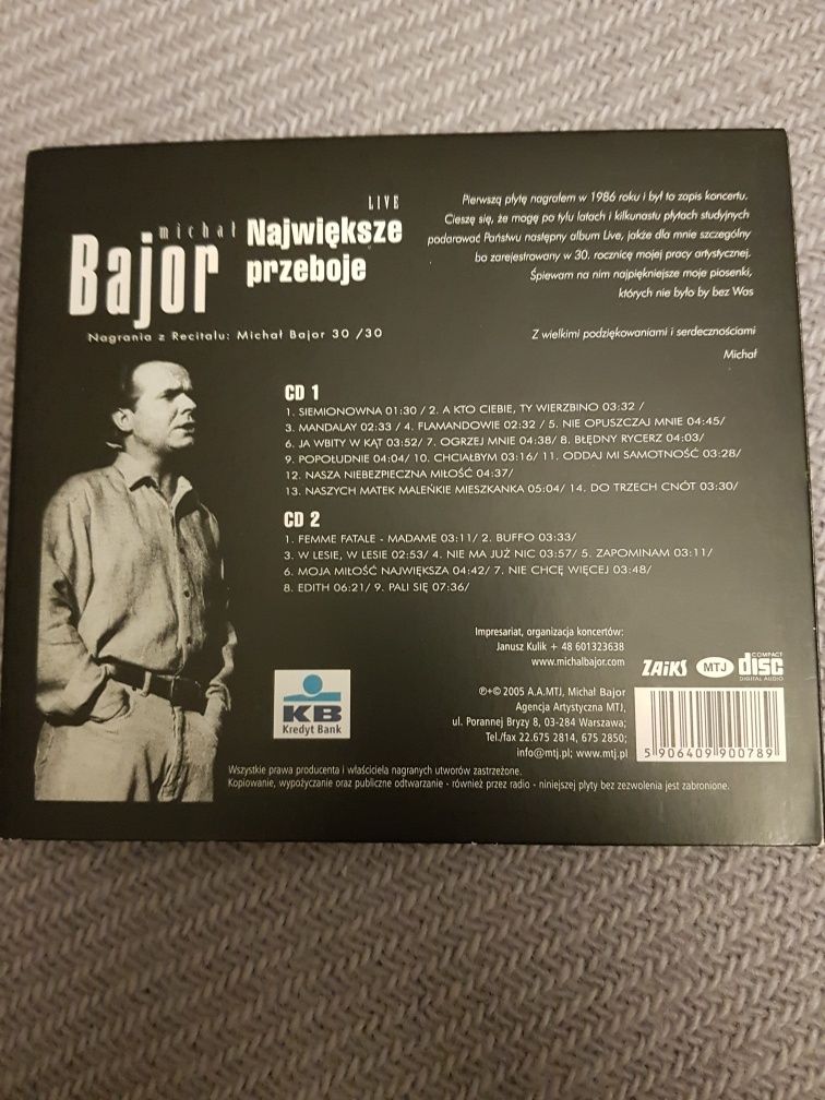 Michał Bajor , Największe przeboje, 2 CD