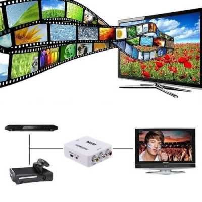 Conversor HDMI para Vídeo Composto / RCA / AV / TV ou RCA para HDMI