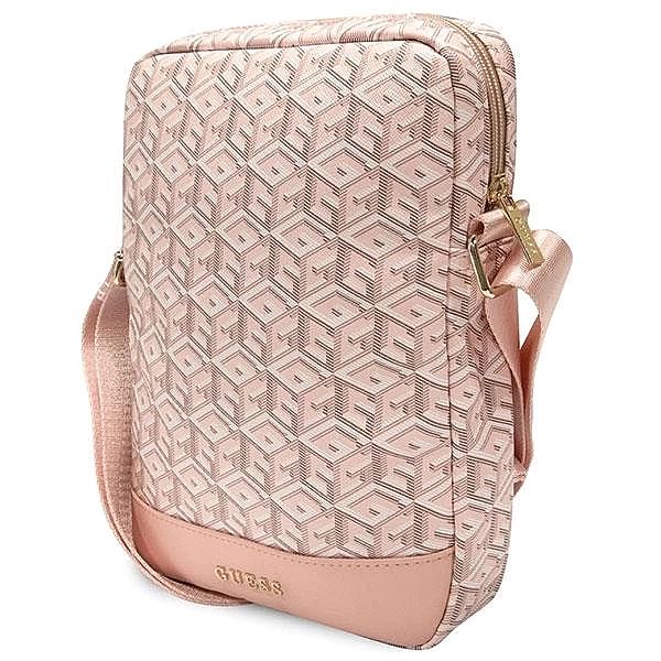 Torba Guess GCube Stripes na tablet 10" - różowa
