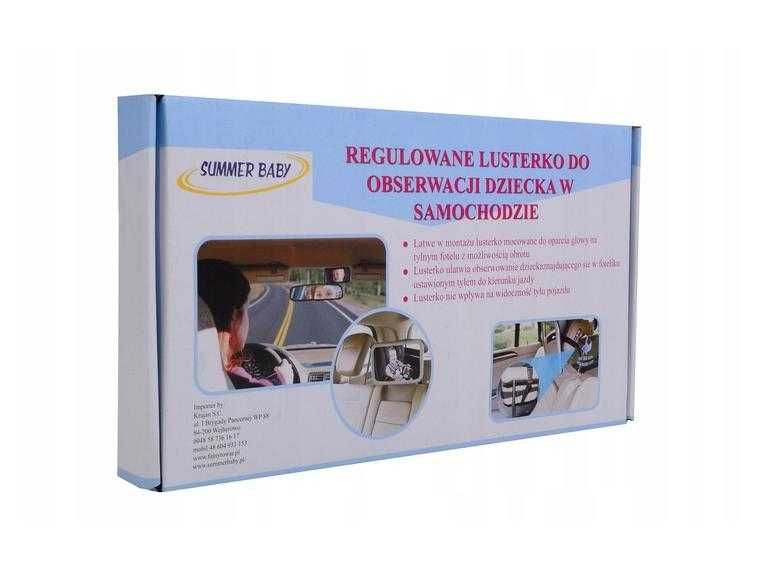 Lusterko do obserwacji dziecka Summer Baby 19 cm x 30 cm - czarne