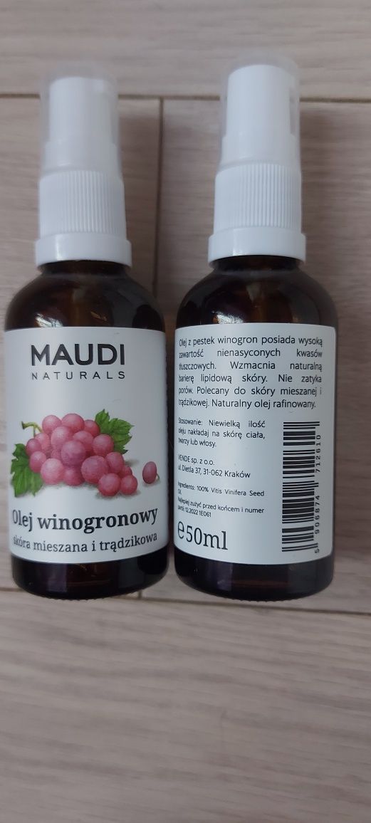 Olejek winogronowy do skory mieszanej i tradzikowej, 50 ml