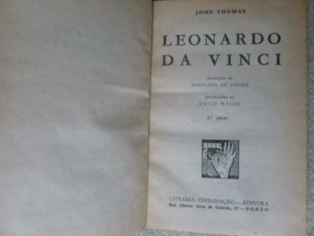 Livro antigo "Leonardo Da Vinci"