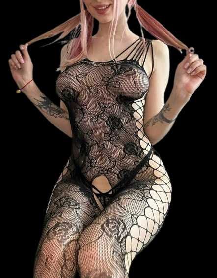 PREZENT NA WALENTYNKI B009 bielizna erotyczna bodystocking XS/3XL