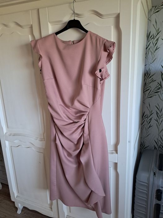 Sukienka pudrowy roż Kartes Moda rozm.38/40