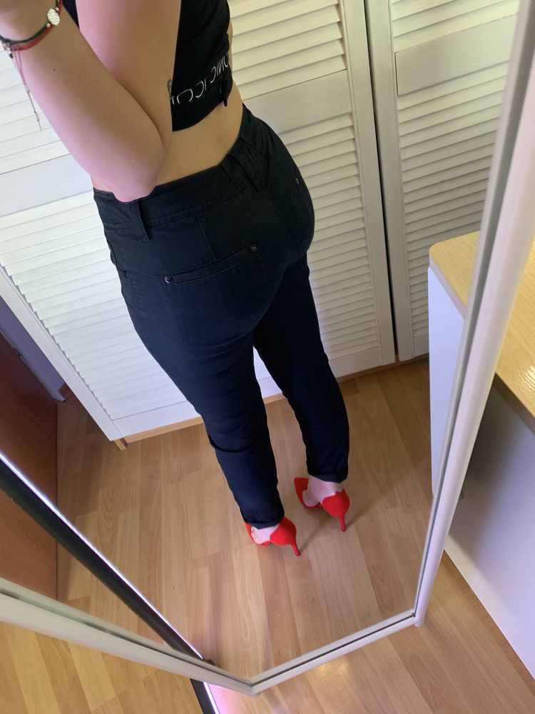 Spodnie czarne eleganckie h&m xs rurki