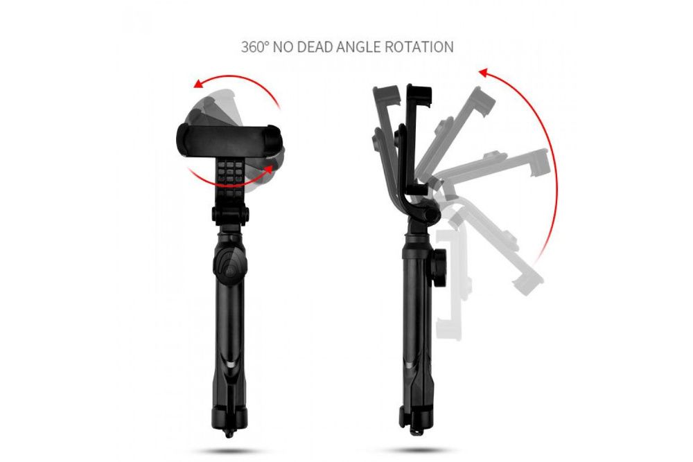 Монопод для телефона XT10 с треногой и bluetooth пультом (селфи палка)