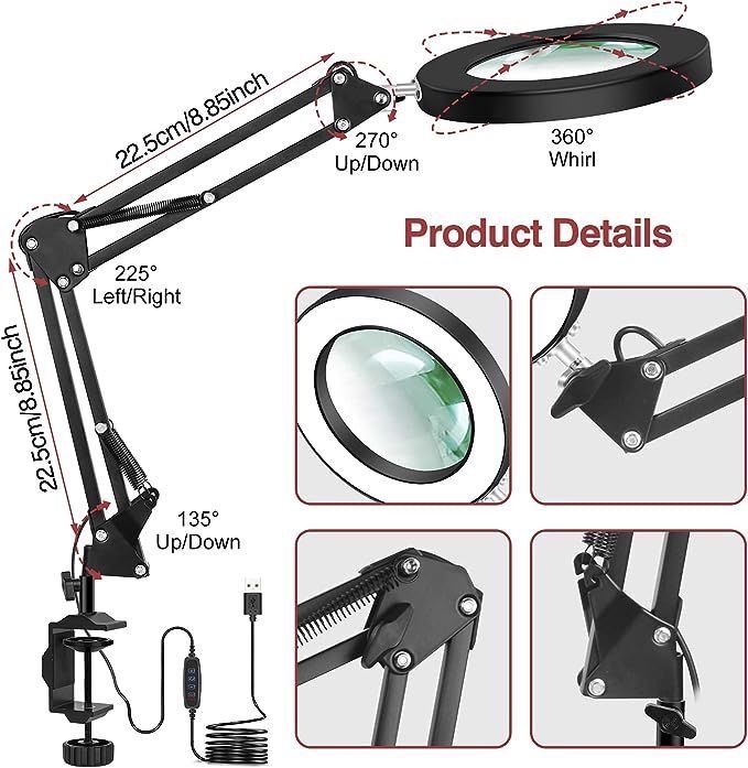 lampa powiększająca podświetlana led