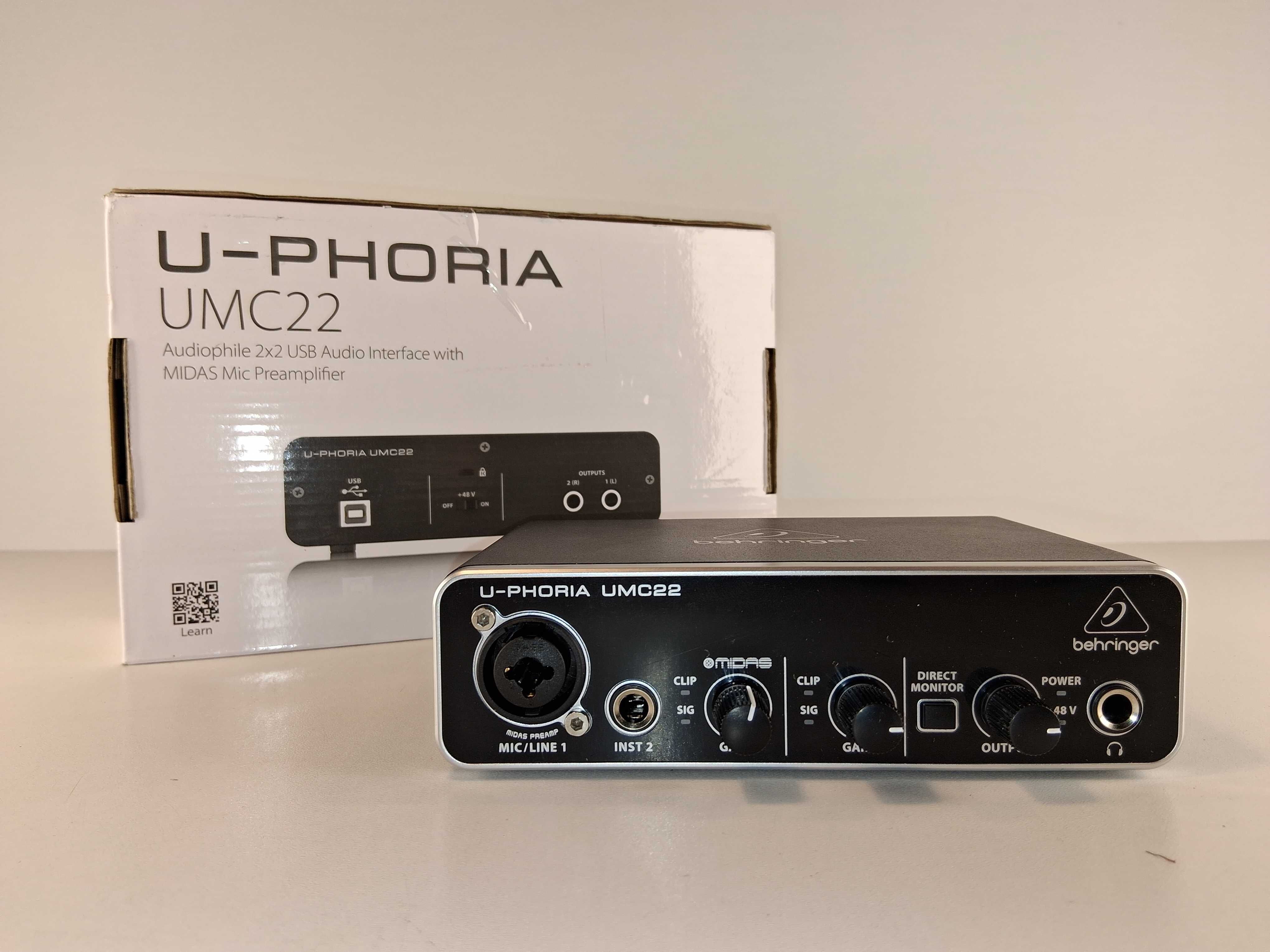 C055 Behringer U-PHORIA UMC22 Interfejs Audio USB Midas