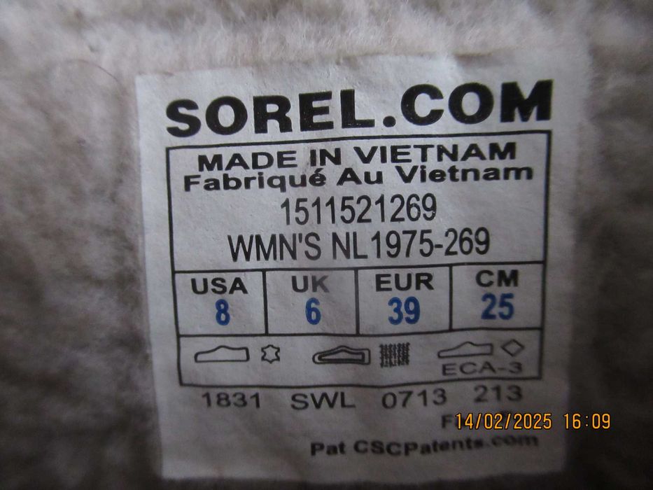 Sorel Glacy śniegowce skórzane rozm. 39