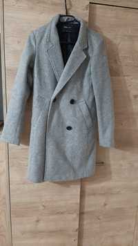 Szary płaszcz Sinsay XS 34