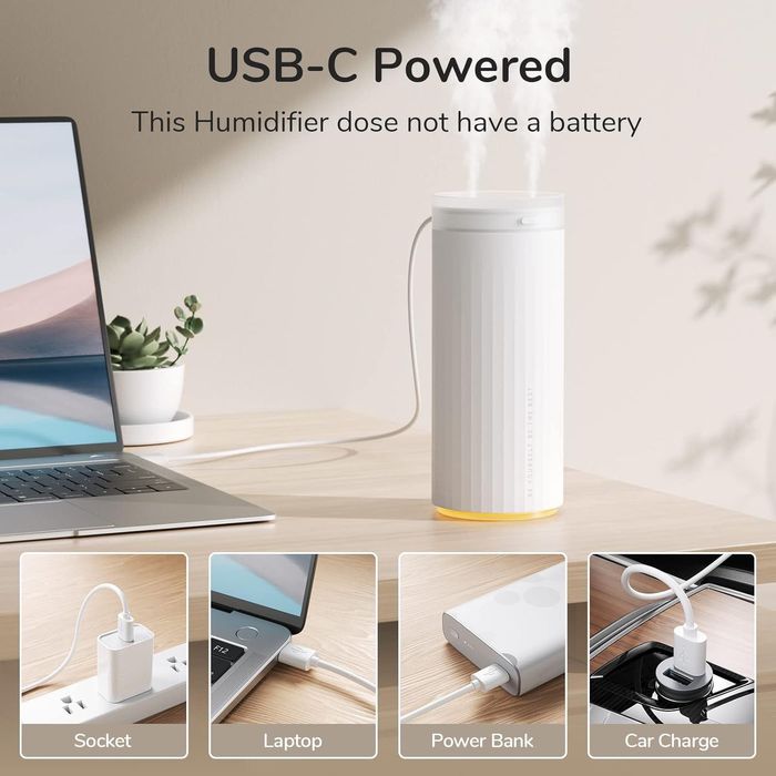 JISULIFE Osobisty mały nawilżacz, mini rozmiar i przenośny