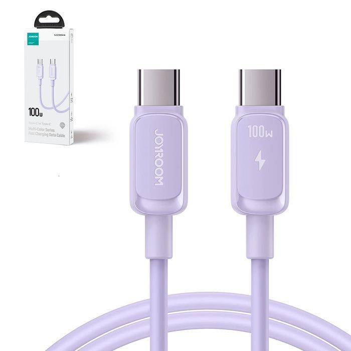 Kabel USB C - USB C 100W 1,2 m Joyroom S-CC100A14 - fioletowy