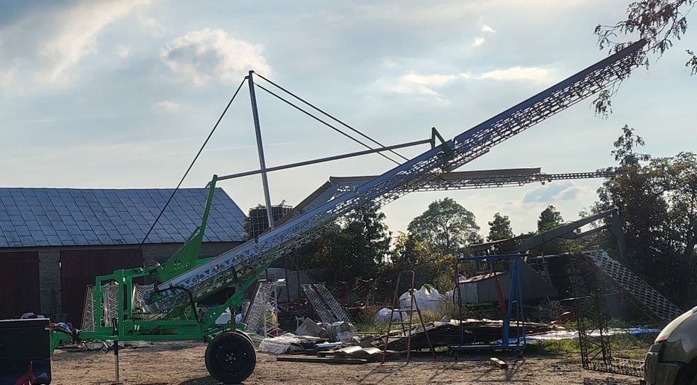 Taśmociąg samolot do zbioru kapusty brokuł kalafior cukinia warzyw