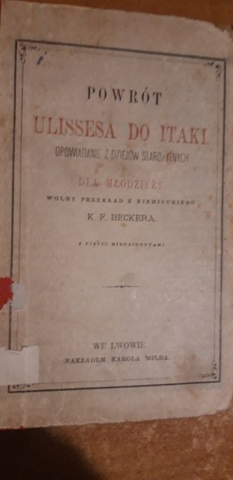 Powrót Ulissesa do Itaki - Lwów 1868 oryg. oprawa, miedzioryty