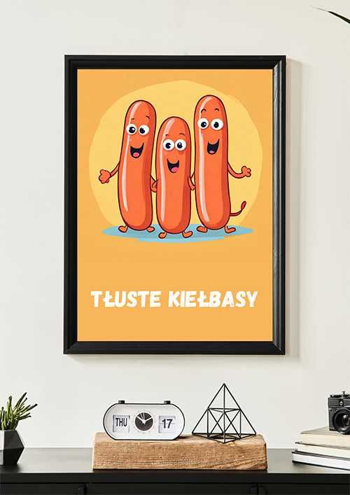 Plakat premium - tłuste kiełbasy 4