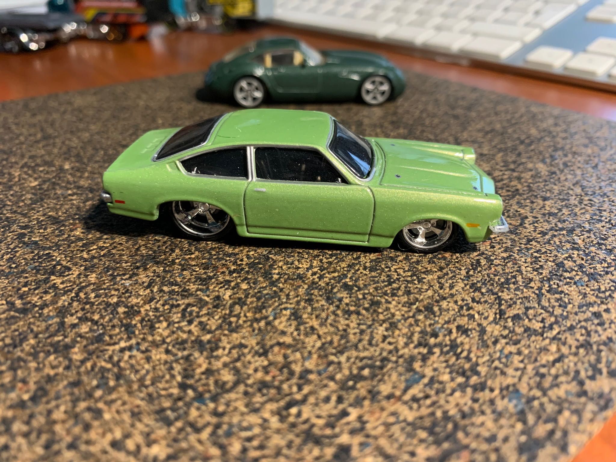 Chevrolet Vega, Green, Maisto 1/64 Hot Wheels premium rlc