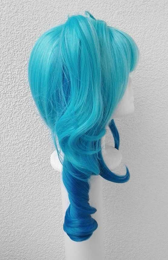 Hatsune Miku Little Devil Turksuowa peruka z kitkami cosplay wig ombre