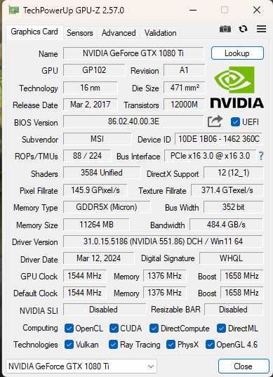 Nie wysyłam!! Karta graficzna MSI 1080TI