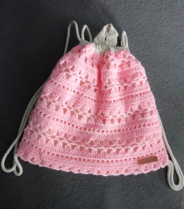Worek - plecak szydełkowy