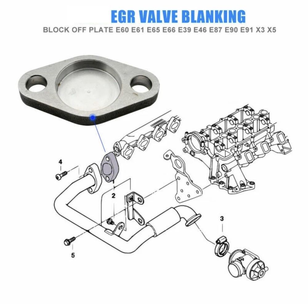 Заглушка ЕГР EGR BMW M57,M57N,M57N2