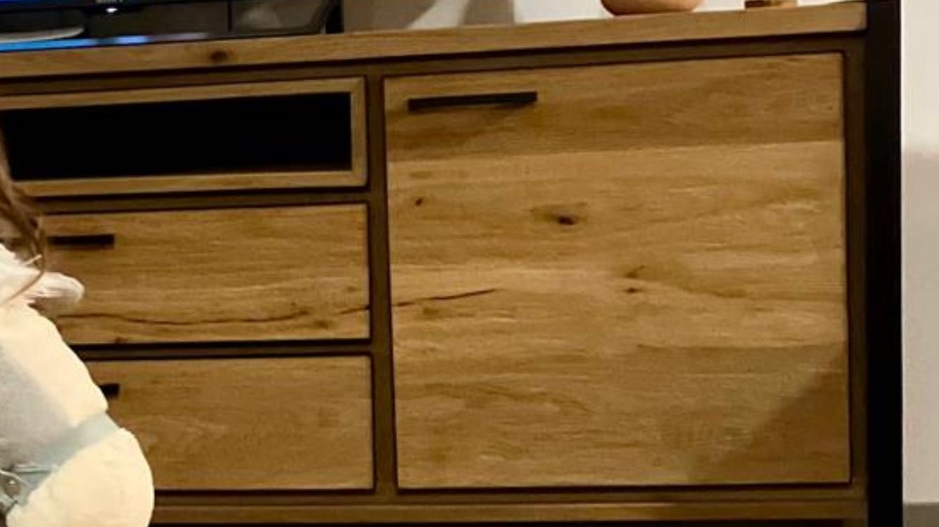 Komoda LOFT szafka TV H&H lite drewno dębowe