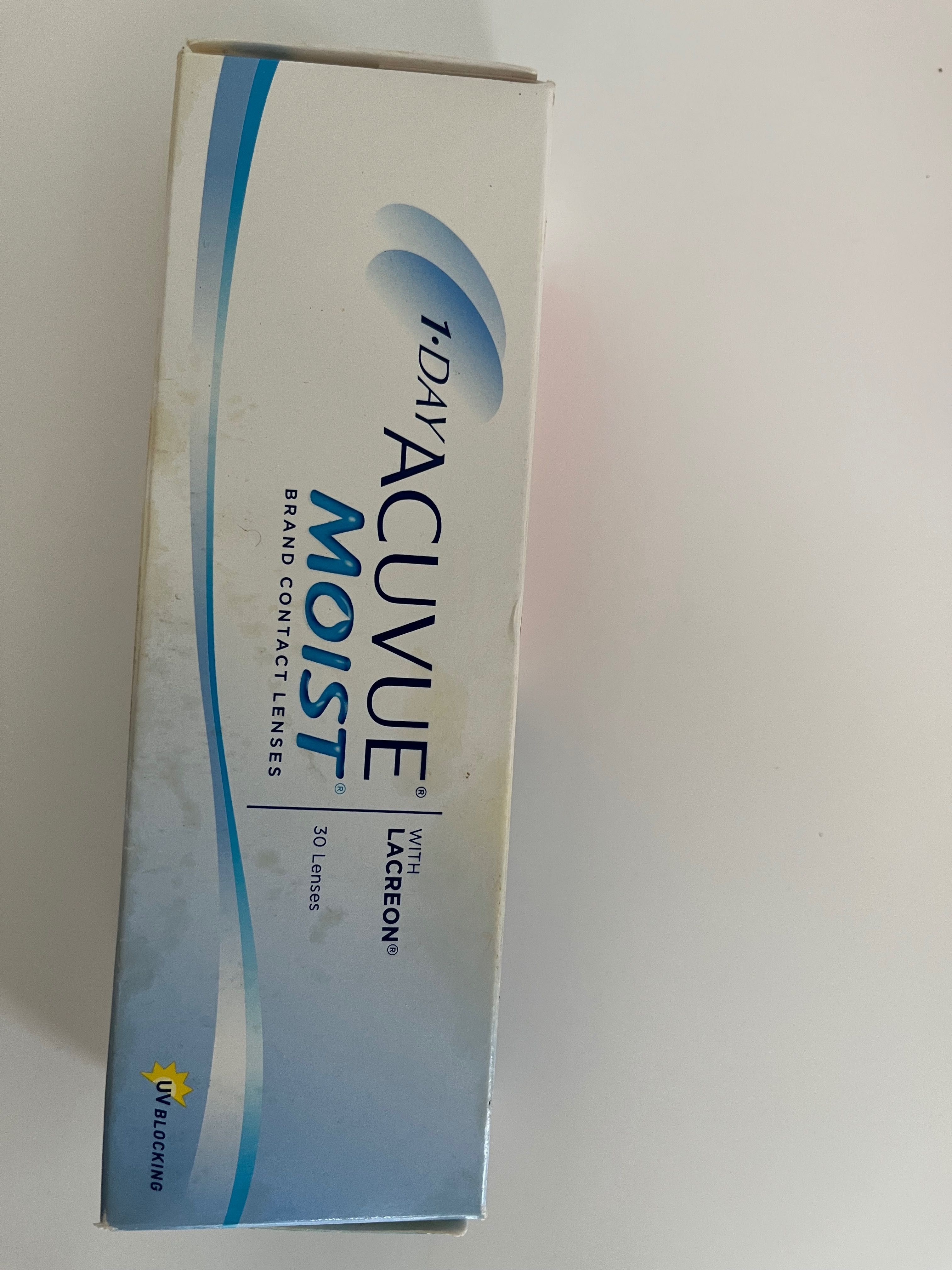 Lentes de contacto diárias Acuvue Moist, graduação:-6.50)