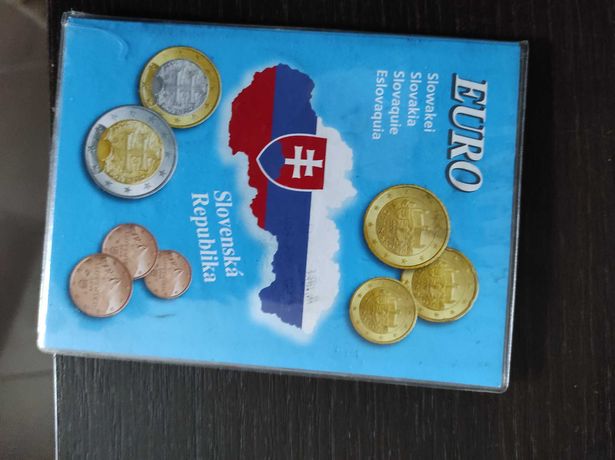 Komplet monet Słowacja Euro folder polecam Oryginał