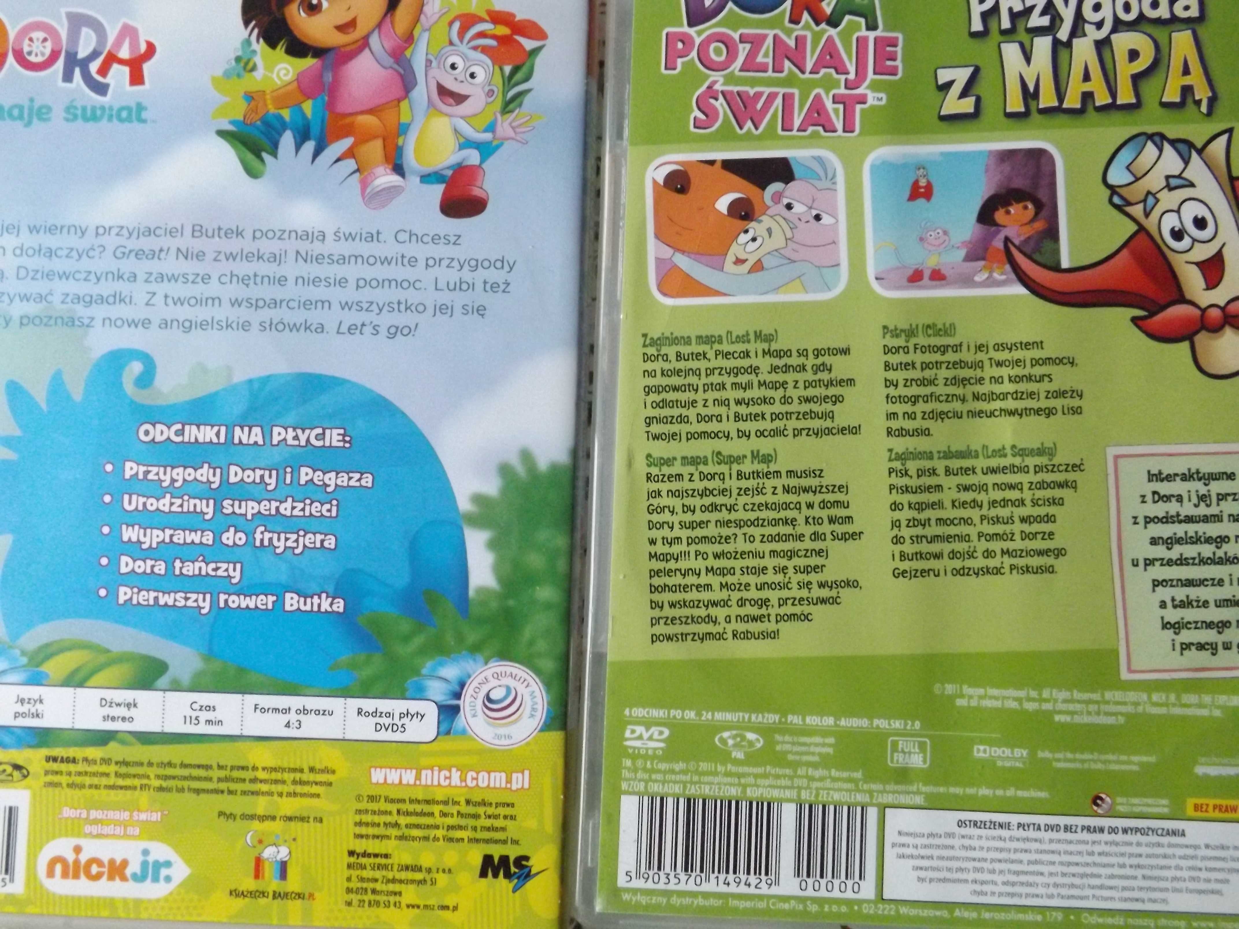 Dora poznaje świat - gimnastyczka bajka dvd film
