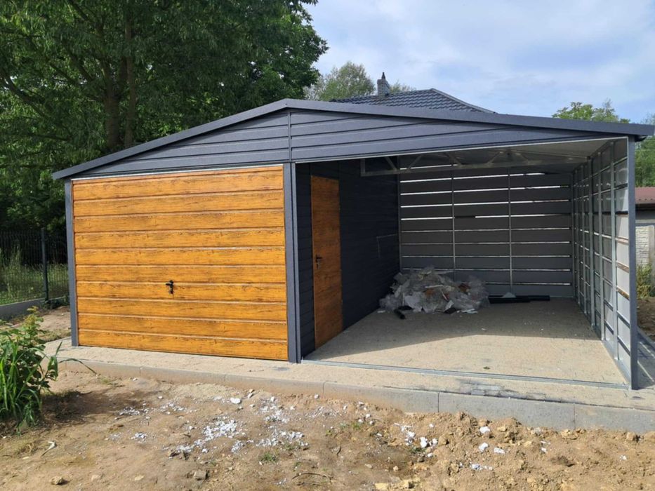 Garaż blaszany, wiata. WZMOCNIONY PROFILAMI. Producent. Cała POLSKA