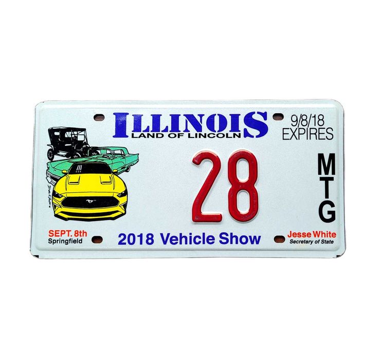 Illinois 2018 - tablica rejestracyjna z USA
