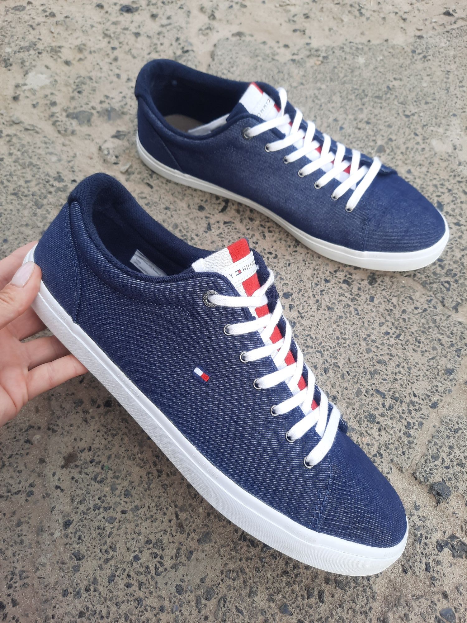 Оригинал кеды Tommy Hilfiger ESSENTIAL CHAMBRAY VULCANIZED кеди р.46