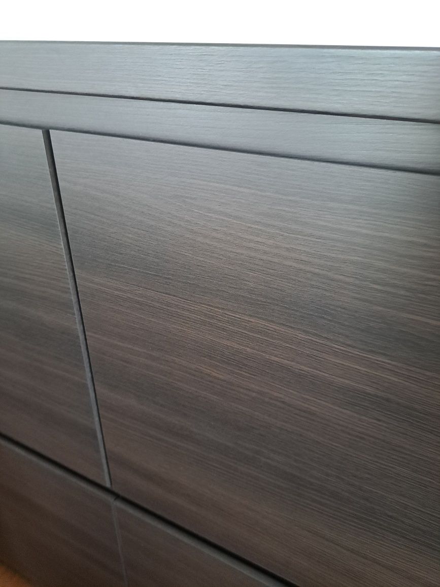 Komoda BRW Kaspian wenge – 4 szafki, stan bardzo dobry