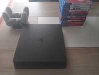 Ps4 slim 500gb+ 2 comandos+ 12 jogos