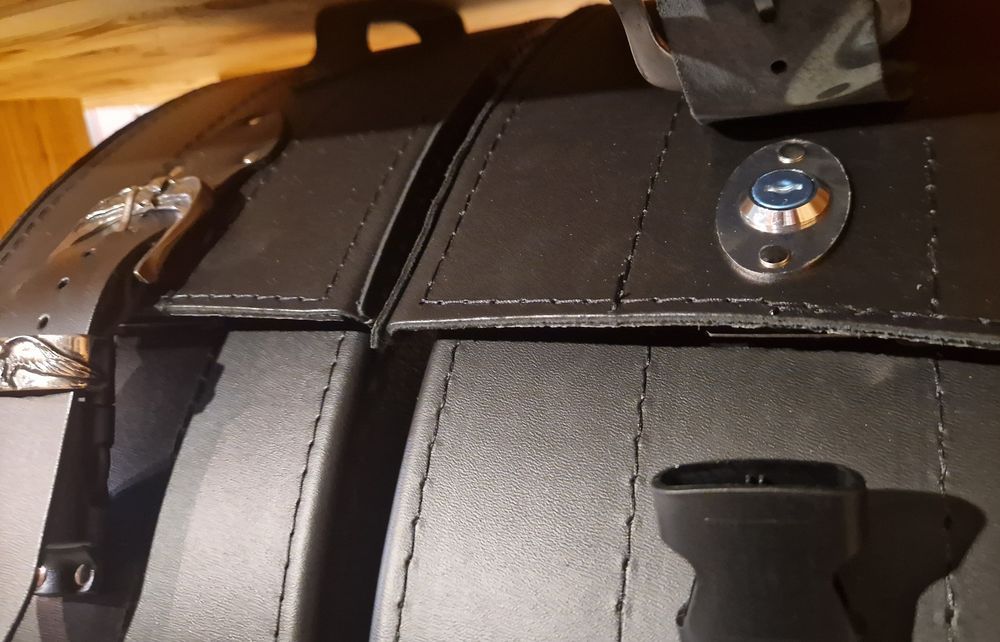 Sakwy boczne skórzane duże