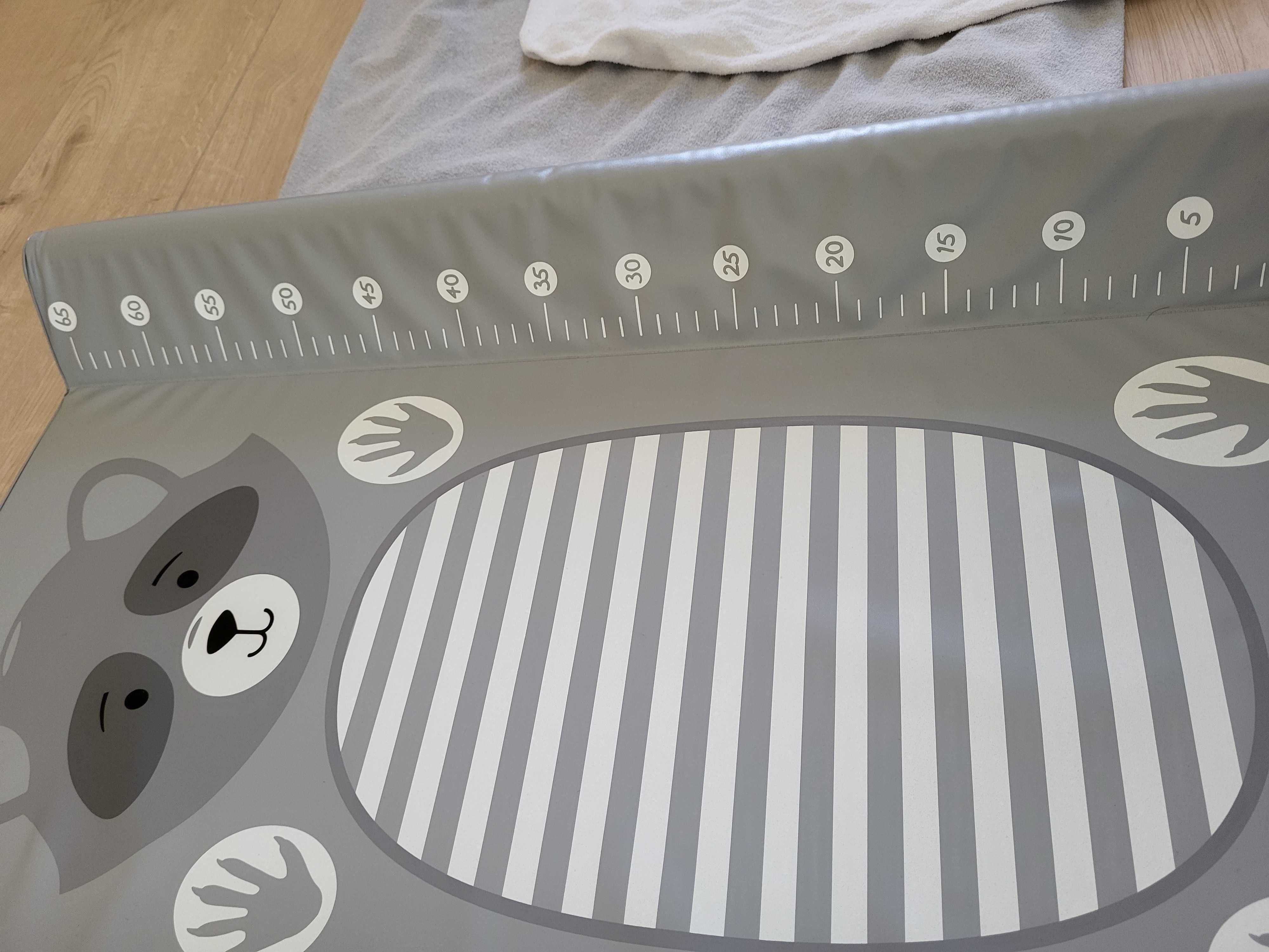 Sensillo Przewijak niemowlęcy na łóżeczko komode, szary z szopem 49x70