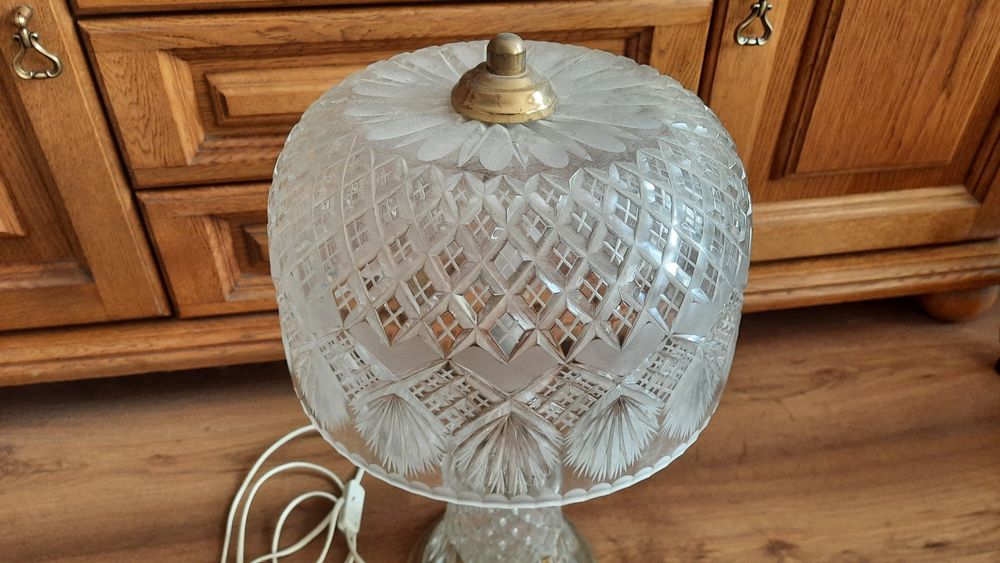 Lampa krysztal staroc lata 60-te PRL  stan idealny  unikat
