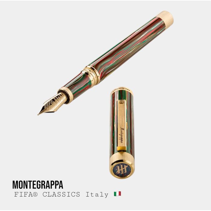 Пір’яна Ручка Montegrappa FIFA Italy | Ліміт 100 шт | 14K золоте перо