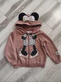 Bluza H&M 110 116 myszka Minnie dziecko dziewczynka kaptur kokardka