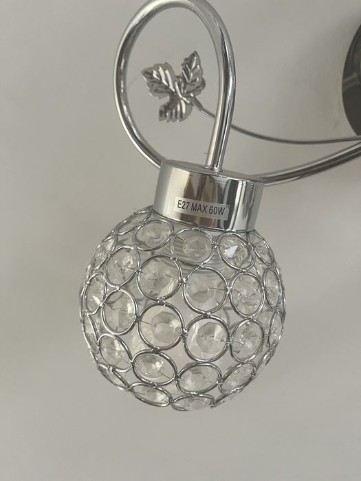 Lampa - elegancka z kryształkami na trzy zarówki