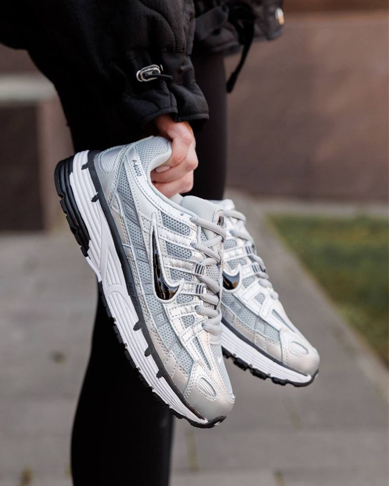 Nike P-6000 White Silver Black